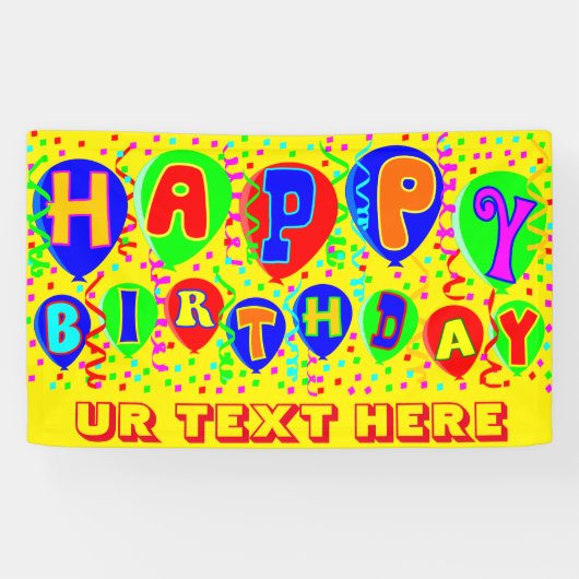 ハッピーバースデー 横断幕 (横)