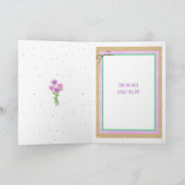 ハッピーバースデー 水彩花 カード (内部)