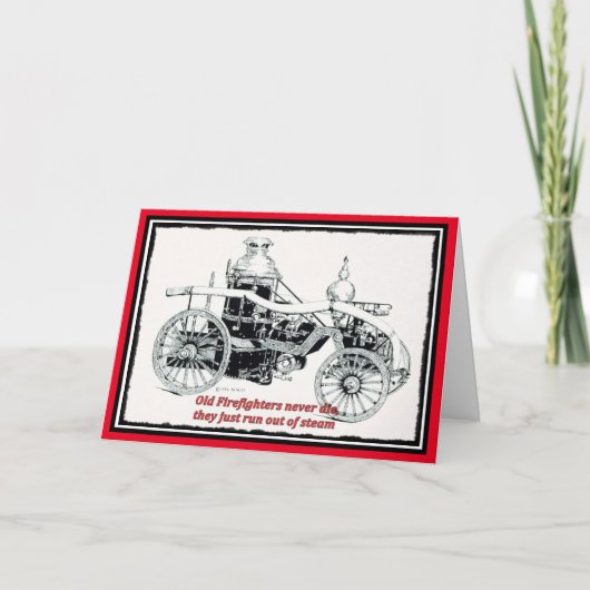 ハッピーバースデー、消防士 カード (正面)