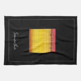 ハッピーバースデー、熱帯夏 キッチンタオル