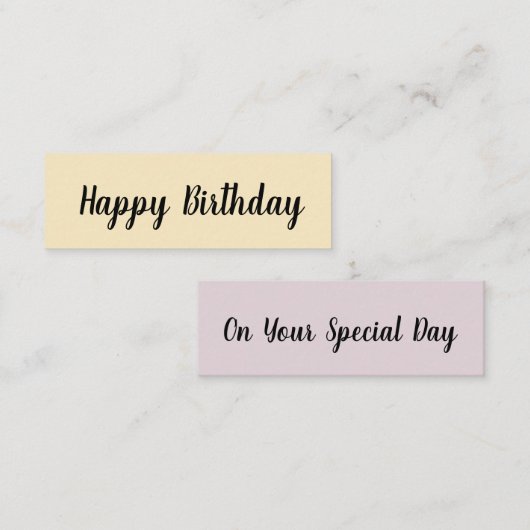 ハッピーバースデー/特別な日 スキニー名刺 (正面/裏面)