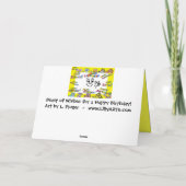 ハッピーバースデー-獣は挨拶状を望みます カード (裏面)