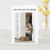 **ハッピーバースデー**「獣医」 カード (黄色い花)