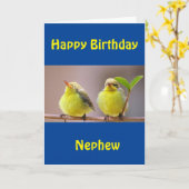 ハッピーバースデー「甥」カード カード (黄色い花)