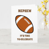 ハッピーバースデー***甥***サッカースタイル カード (黄色い花)