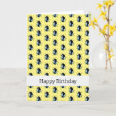 ハッピーバースデー(甲虫) カード (黄色い花)