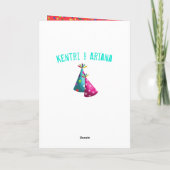 ハッピーバースデー{男の子と女の子}エスニックツインバルーン カード (裏面)