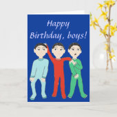 ハッピーバースデー、男の子の挨拶状 カード (黄色い花)