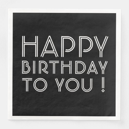 「ハッピーバースデー!」 白黒 (正面)