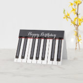 ハッピーバースデー(白黒) カード (黄色い花)