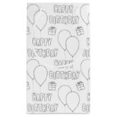 ハッピーバースデー（白） スモールペーパーバッグ (裏面)