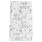 ハッピーバースデー（白） スモールペーパーバッグ (正面)