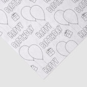 ハッピーバースデー（白） 薄葉紙 (詳細)