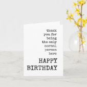 ハッピーバースデー、皮肉、おもしろい文字専用カード カード (黄色い花)