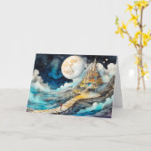 ハッピーバースデー | 真夜中を過ぎてさまよう カード (黄色い花)