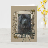 ハッピーバースデー – 石の足 – Newfoundland カード (黄色い花)