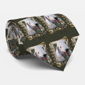 ハッピーバースデー-石造りの足のベドリントン・テリアのパパ ネクタイ (ロール)