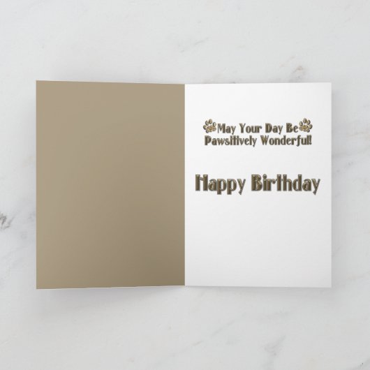 ハッピーバースデー-石造りの足-オーストラリアの羊飼い カード (内部)