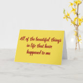 **ハッピーバースデー**私が永遠に愛するものへ カード (黄色い花)