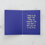 ハッピーバースデー/私たち祝のあなた カード (内部)