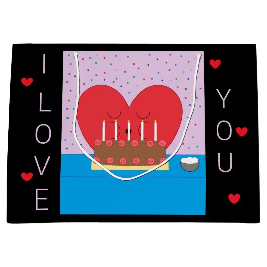 ハッピーバースデー、私のハートからあなたのIIIへ： ラージペーパーバッグ (正面)