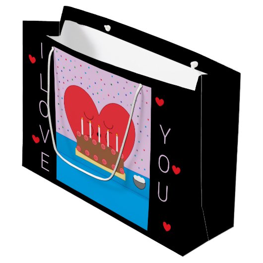 ハッピーバースデー、私のハートからあなたのIIIへ: ラージペーパーバッグ (正面アングル)