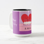 ハッピーバースデー、私のハートから貴方のデータ: ツートーンマグカップ (正面左)