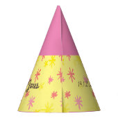 ハッピーバースデー、私のベビー-カスタム写真/名前/DOB パーティーハット (裏面)