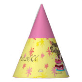 ハッピーバースデー、私のベビー-カスタム写真/名前/DOB パーティーハット (左)