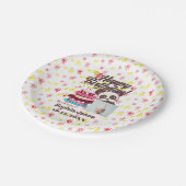 ハッピーバースデー、私のベビー-カスタム写真/名前/DOB ペーパープレート (アングル)