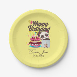 ハッピーバースデー、私のベビー-カスタム写真/名前/DOB ペーパープレート