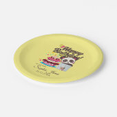 ハッピーバースデー、私のベビー-カスタム写真/名前/DOB ペーパープレート (アングル)