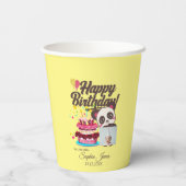 ハッピーバースデー、私のベビー-カスタム写真/名前/DOB 紙コップ (裏面)