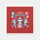 ハッピーバースデー、私の三頭のパンドラ(PANDAS) スタンダードカクテルナプキン (正面)