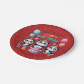 ハッピーバースデー、私の三頭のパンドラ(PANDAS) ペーパープレート (アングル)