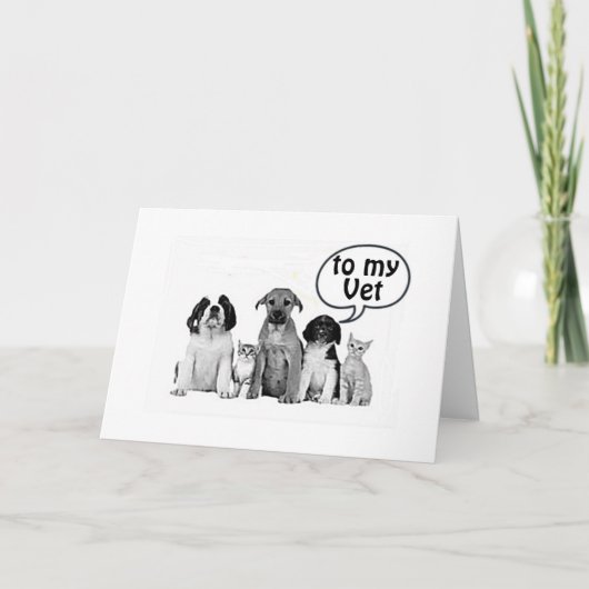 ハッピーバースデー**私の獣医**と友人! カード (正面)