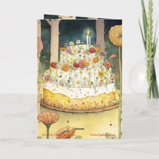 ハッピーバースデー!私の素晴らしい妻の友人の愛のために カード (裏面)