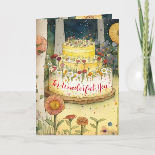 ハッピーバースデー!私の素晴らしい妻の友人の愛のために カード (正面)