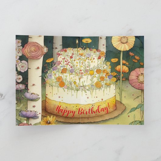 ハッピーバースデー!私の素晴らしい妻の友人の愛のために カード (内部)