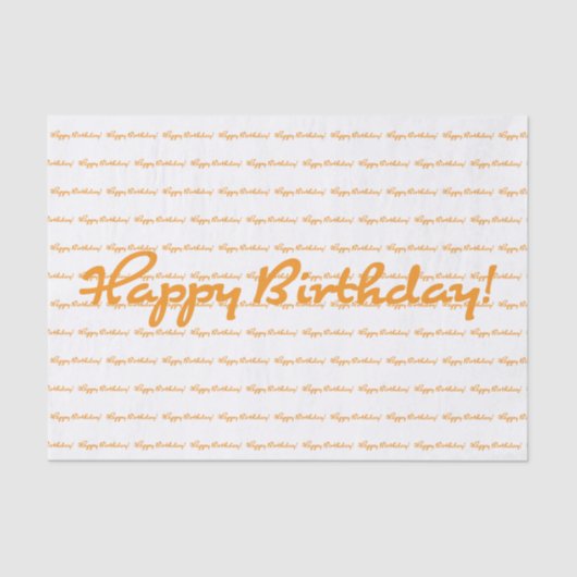 ハッピーバースデー!秋オレンジスクカジュアルリプト 薄葉紙 (正面)
