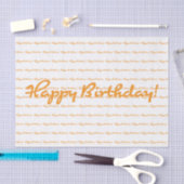 ハッピーバースデー!秋オレンジスクカジュアルリプト 薄葉紙 (クラフト)