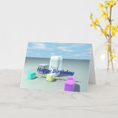 ハッピーバースデー(空箱) カード (黄色い花)