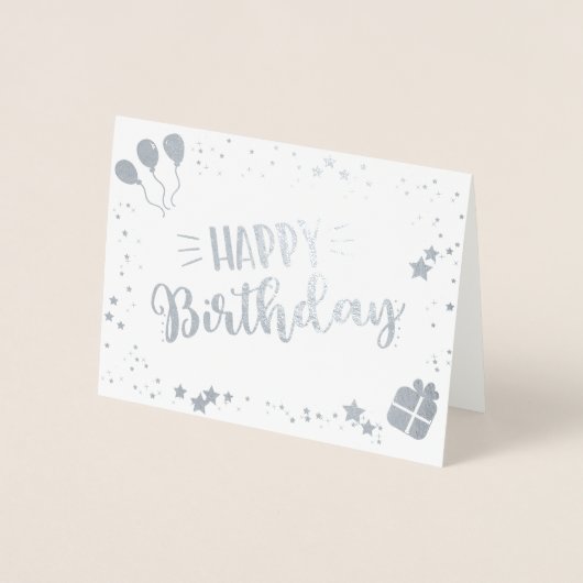ハッピーバースデー 箔カード (正面)