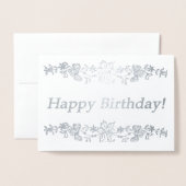 ハッピーバースデー! 箔カード (封筒付き正面)