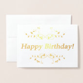 ハッピーバースデー! 箔カード (封筒付き正面)