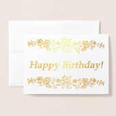 ハッピーバースデー! 箔カード (封筒付き正面)