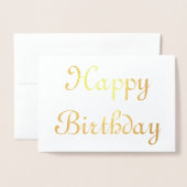 ハッピーバースデー 箔カード (封筒付き正面)