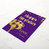 ハッピーバースデー  箔シーズンカード (回転した状態)