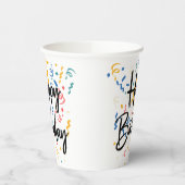 ハッピーバースデー 紙コップ (左)