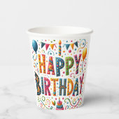 ハッピーバースデー 紙コップ (裏面)